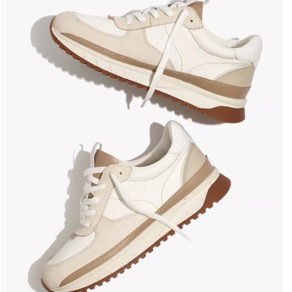 Madewell Kickoff Trainer Sneakers in Neutral Colorblock Leather
